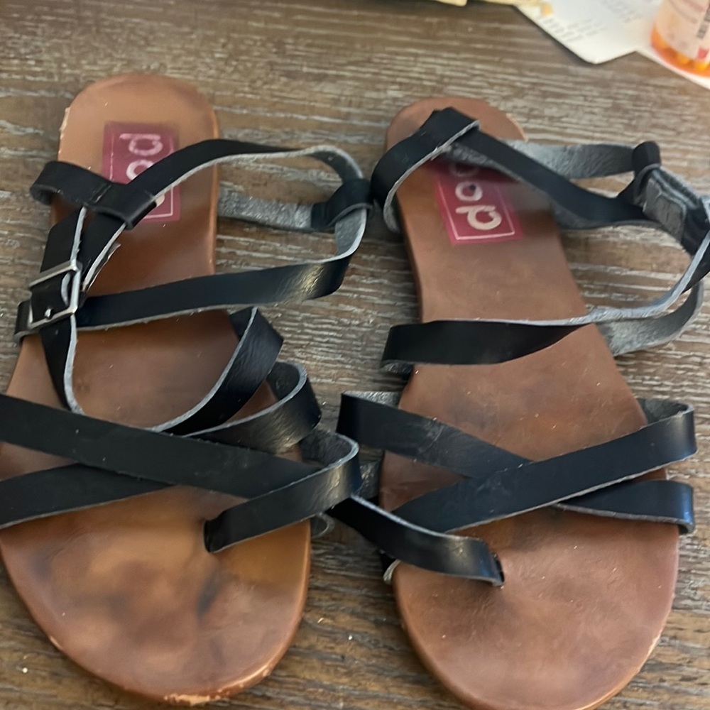black sandals